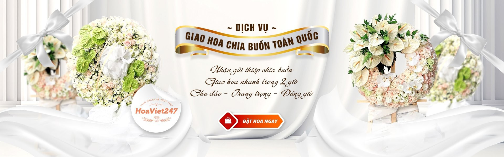 banner hoa chia buồn