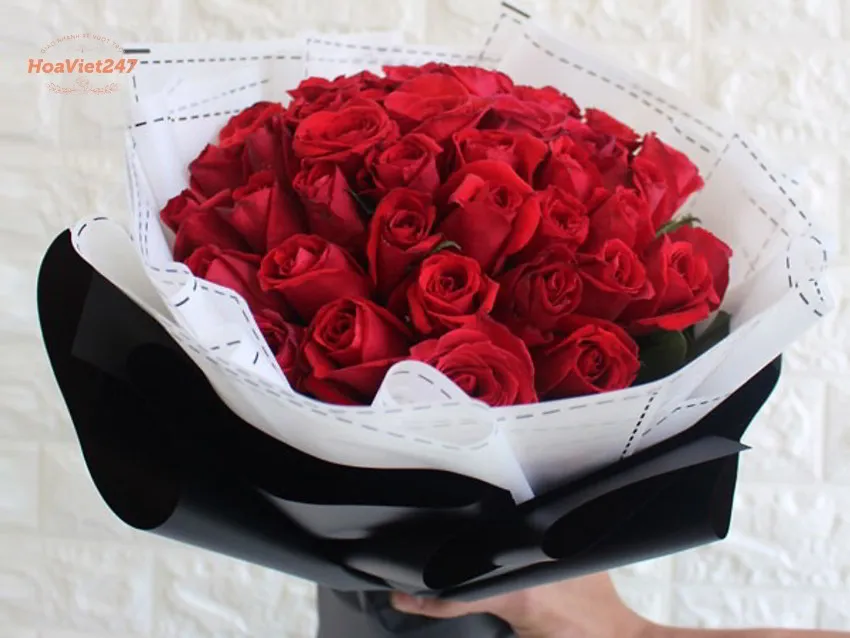 bó hoa hồng đẹp tặng người yêu shop hoa nhà bè