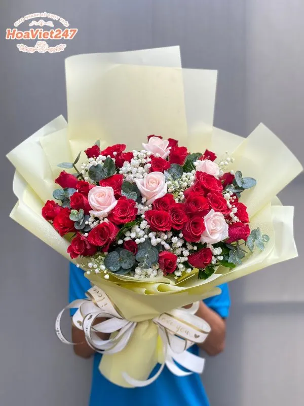 bó hồng đỏ shop hoa thanh hóa