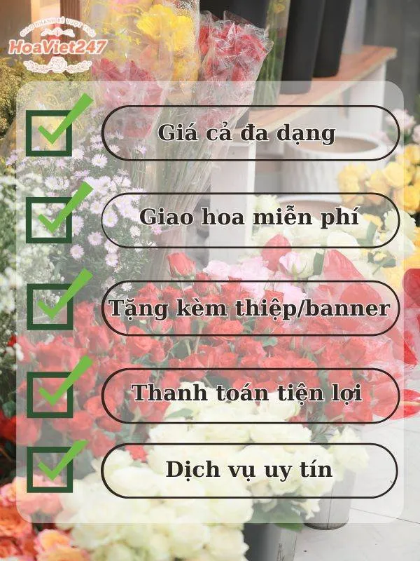 dịch vụ đặt hoa online cần giờ 