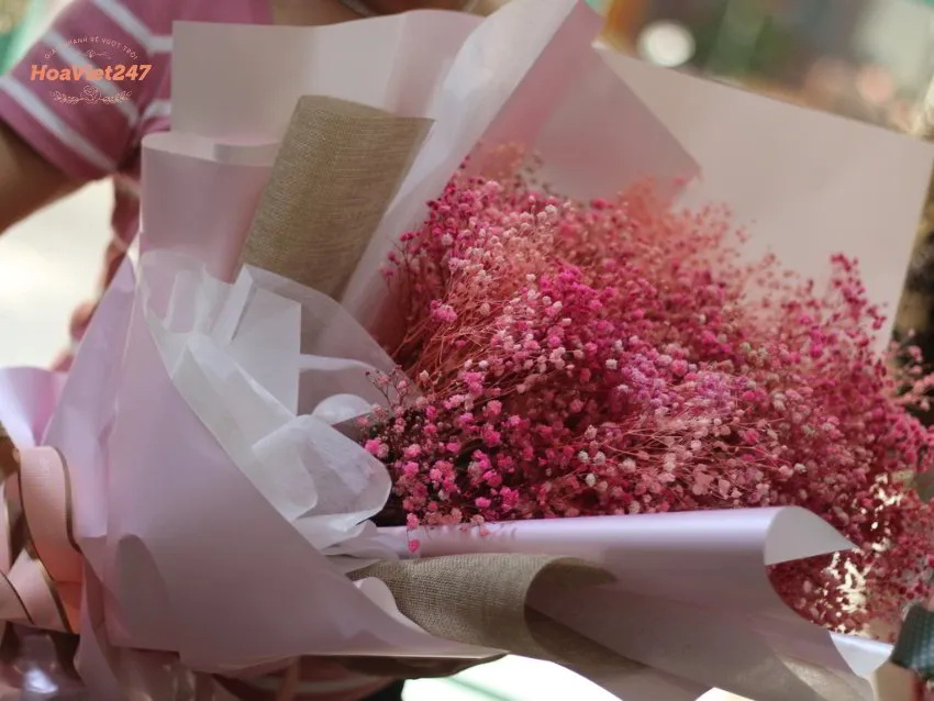 hoa baby màu hồng cửa hàng hoa tươi bình tân