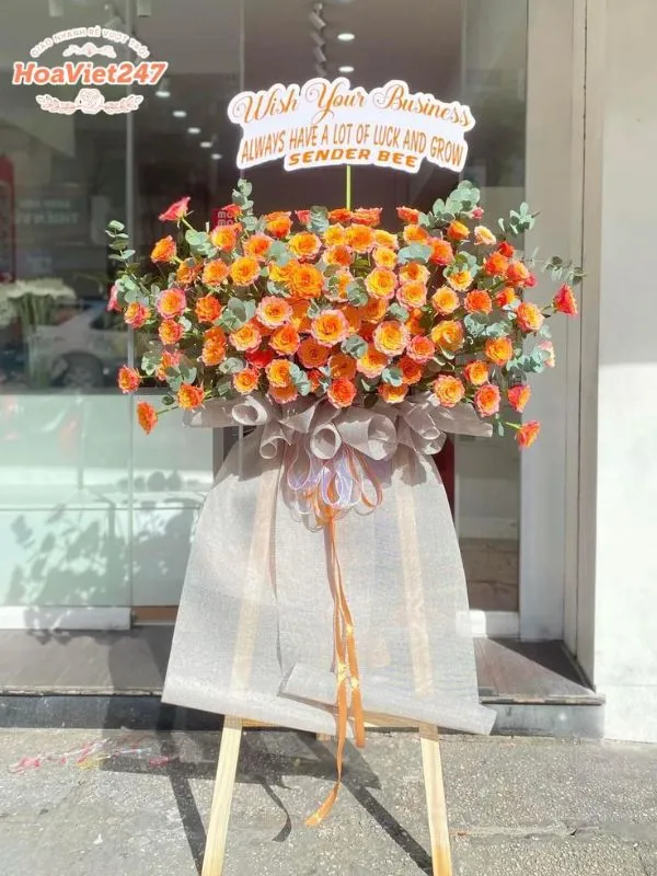kệ hoa khai trương shop hoa phú thọ 