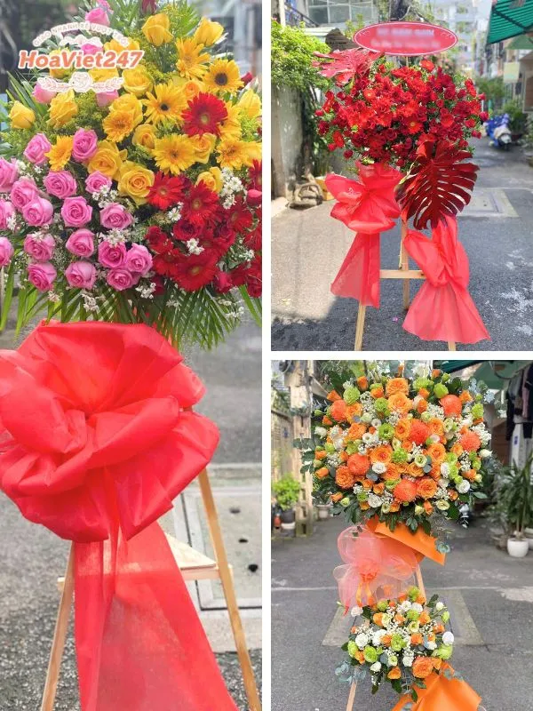 kệ hoa mừng khai trương cần giờ 