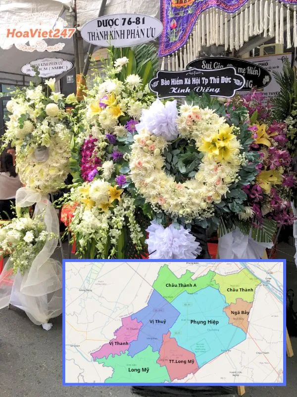 Những khu vực shop hoa tươi hậu giang giao hàng