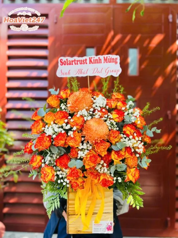 giỏ hoa tại shop hoa tươi ba đình