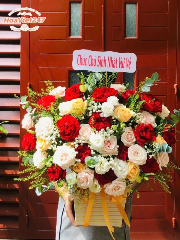 giỏ hoa shop hoa tươi hai bà trưng