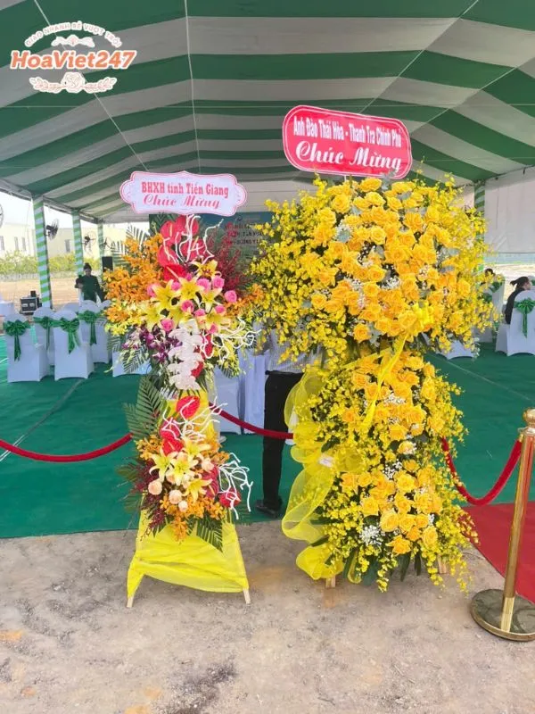 hoa khai trương shop hoa long biên