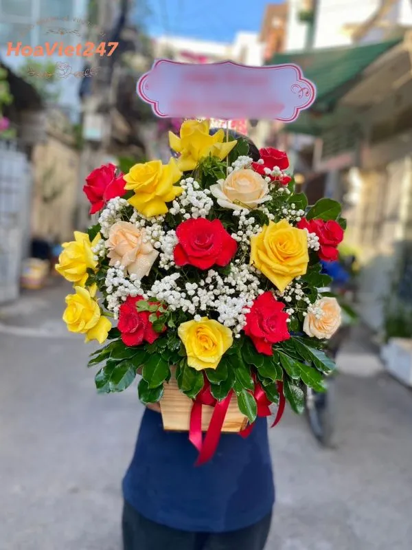 mua lẵng hoa đẹp tại hoa việt 247 