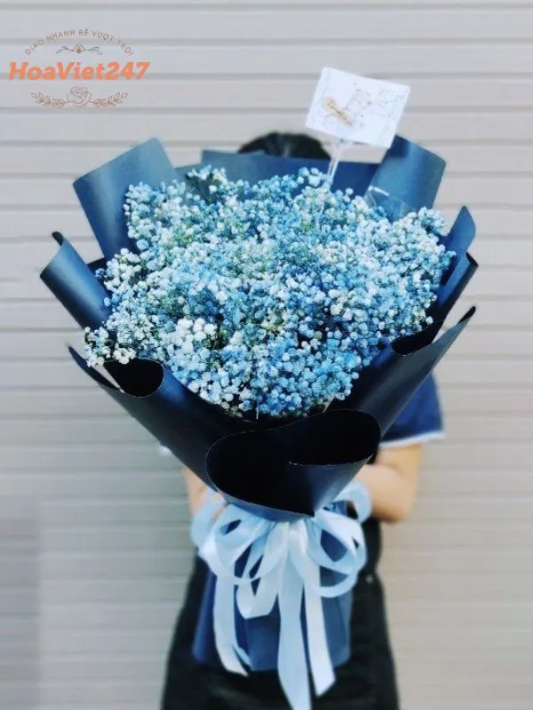 bó hoa tươi bh011 baby xanh
