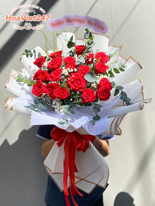 Bo Hoa Tuoi Bh012 Hong Do