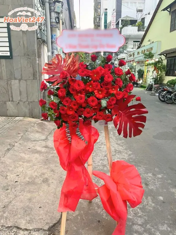 kệ hoa cúng tổ nghề sang trọng