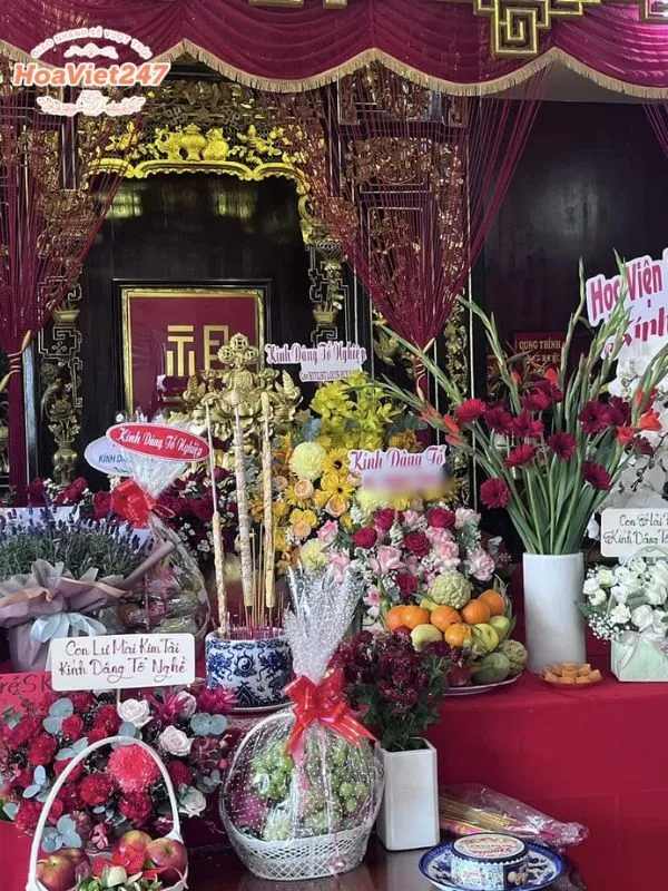 màu sắc hoa dâng cúng tổ nghề