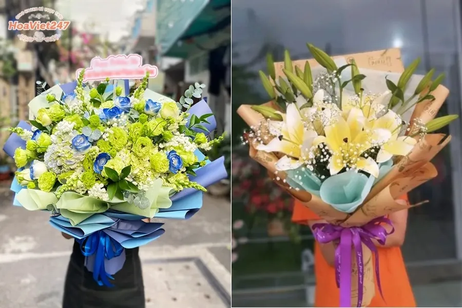Hoa chúc mừng ngày công an nhân dân